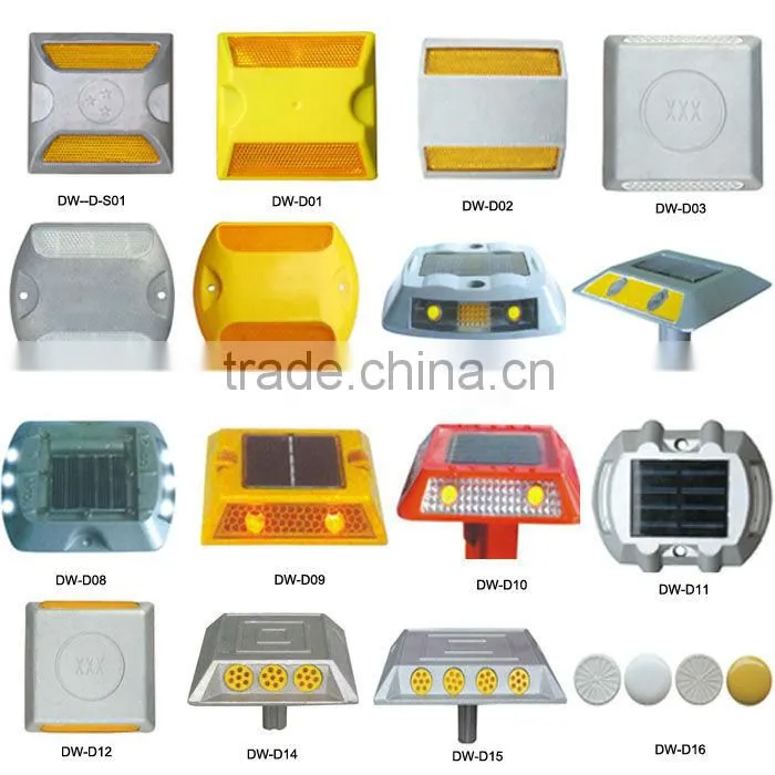 Cast aluminium traffic solar road stud