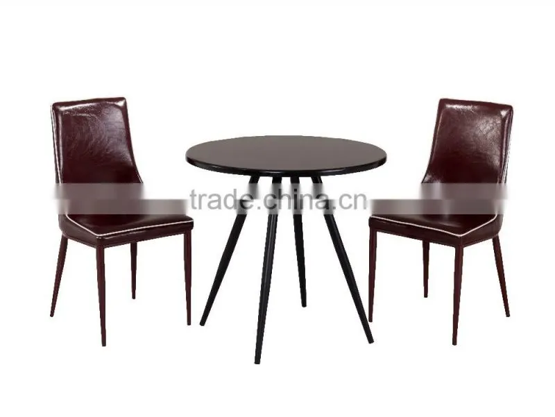 Dining room furniture MDF dining table with beige fabric chair