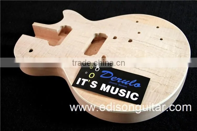 China Guitar Factory Mahogany Body Flamed Maple Top DIY Electric Guitar Kits MX-021