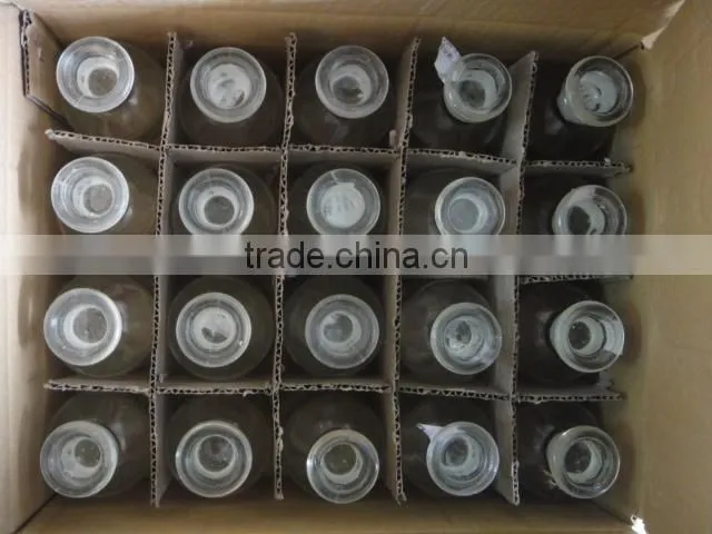 Amber narrow mouth glass reagent bottle for laboratory