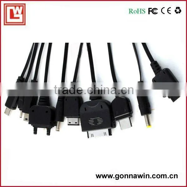 10 in 1 usb universal multi charger cable for mobile phone mp3 mp4