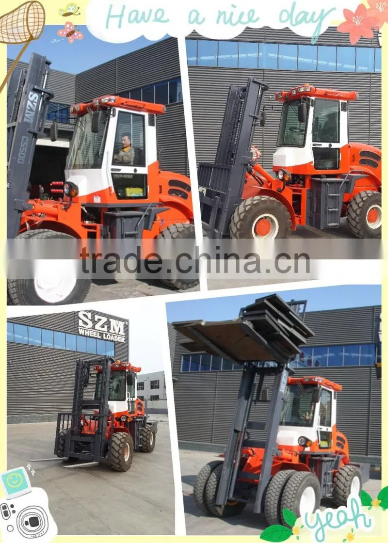 Diesel Rough Terrain Forklift 4*4 4 Way Forklift