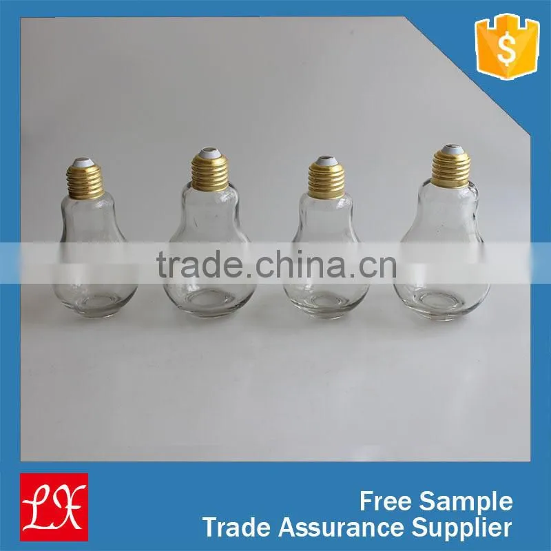 Cear bulb shaped multipurpose glass jar