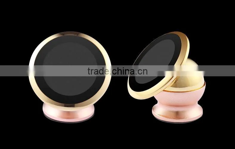 360 Degree Rotating Strong Magnetic Luxury Metal Stand Holer for Mobile Phone