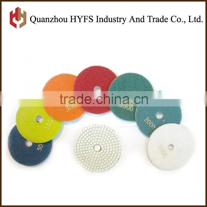 3'' 4'' 5'' 6'' 8'' 10''Diamond wet polishing pad,Abrasive Pad Type 6 polishing pads