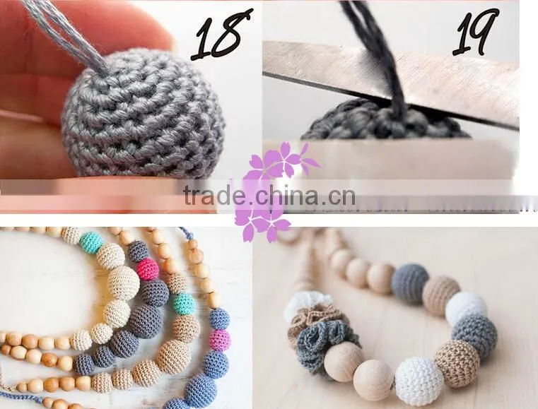 WOV1433 Handmade 14mm IN Stock DIY Ball Woven Beads Crochet Knitting For Sales