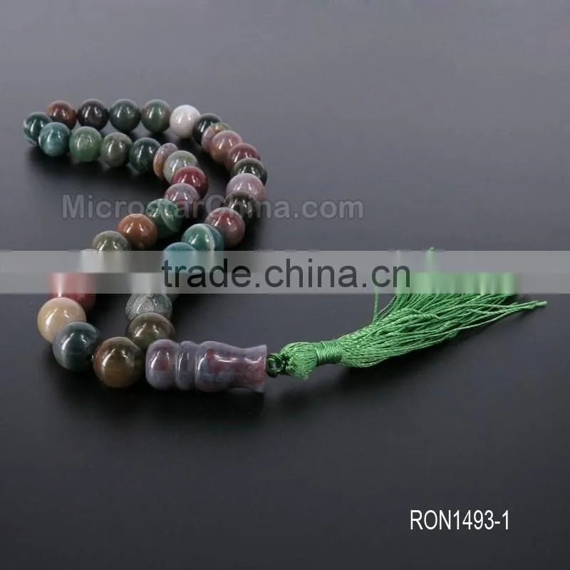 Manufacturing 33 beads of India agate gemstone beads prayer beads toptan tesbih