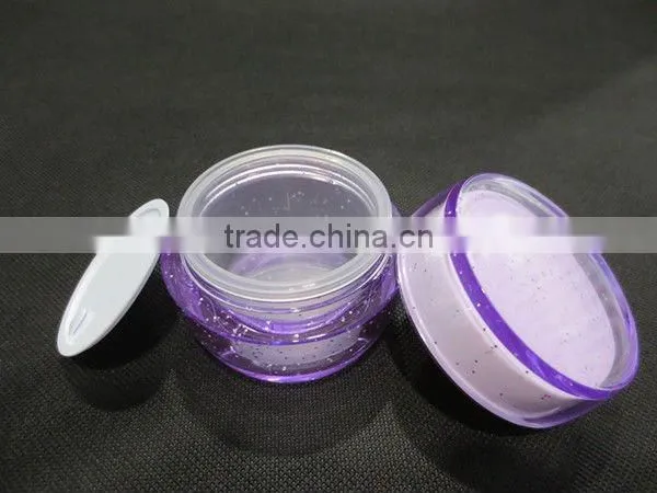 Plastic Cosmetic Packaging, Drum Shaped Acrylic Cream Jar and Cylindrical Lotion Bottle