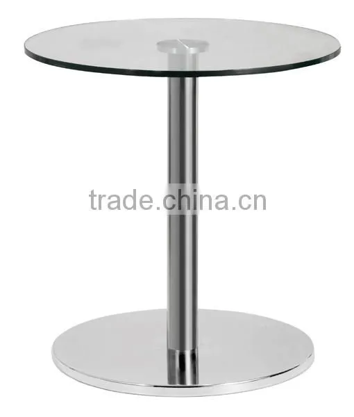 Stainless steel coffee table with clear tempered glass top (NS1103)