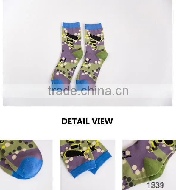 high quality thick custom colorful camo sublimation socks