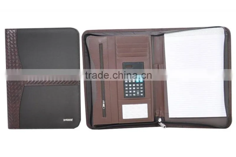 New designing travel organizer/leather portfolio/hard cover notebook/bulk stationery