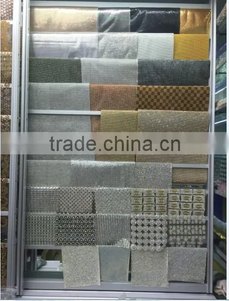 Bling Bling 24x40cm Decorative Shaped Rhinestone Mesh , Fancy Rhinestone Sheet For DIY cut