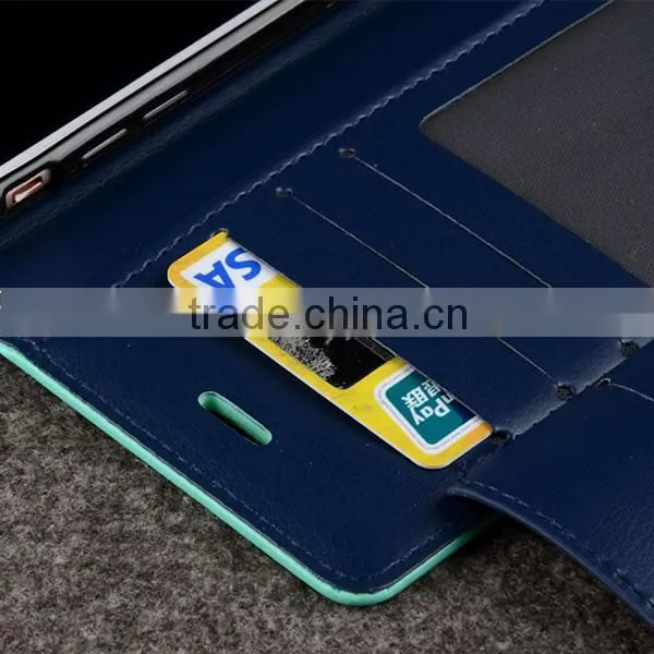 C&T Canvas Diary Denim Material Wallet Case Stand Flip Cover TPU Casing for Samsung Galaxy Note 7