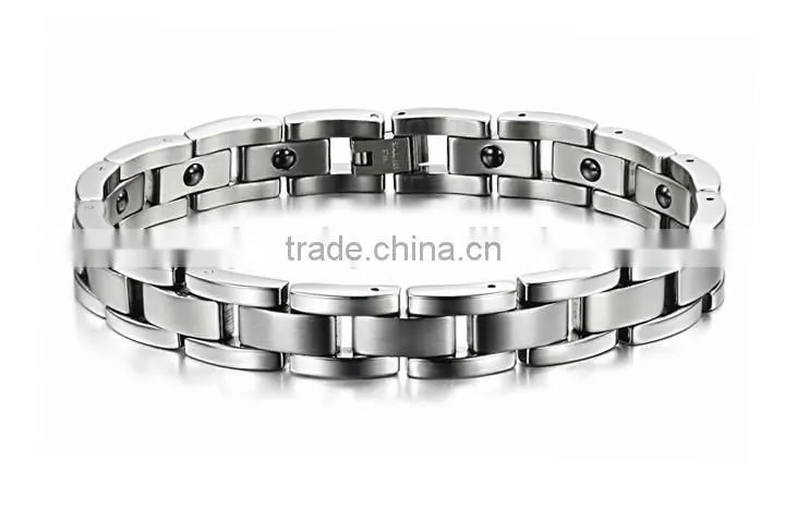 KSTONE 2015 Classic Style 316L Stainless Steel Magnetic Energy Bracelet for Men