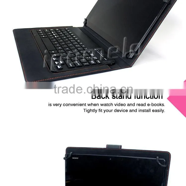 China top ten selling products Universal leather keyboard case for 9-10.1 inch tablet