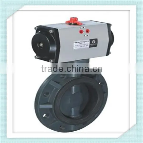 Pneumatic flanged control butterfly valve, pneumatic clamp butterfly valve