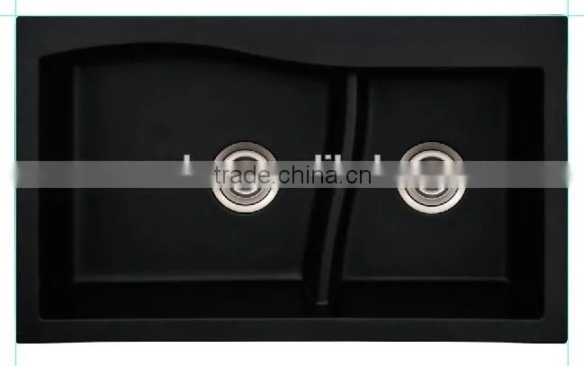 high back kitchen sink / acrylic stone kitchen sink,artificial stone double kitchen sink ,resin stone sink