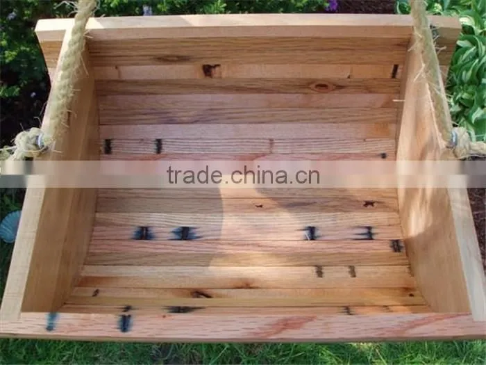 Handmade garden wooden hanging planter