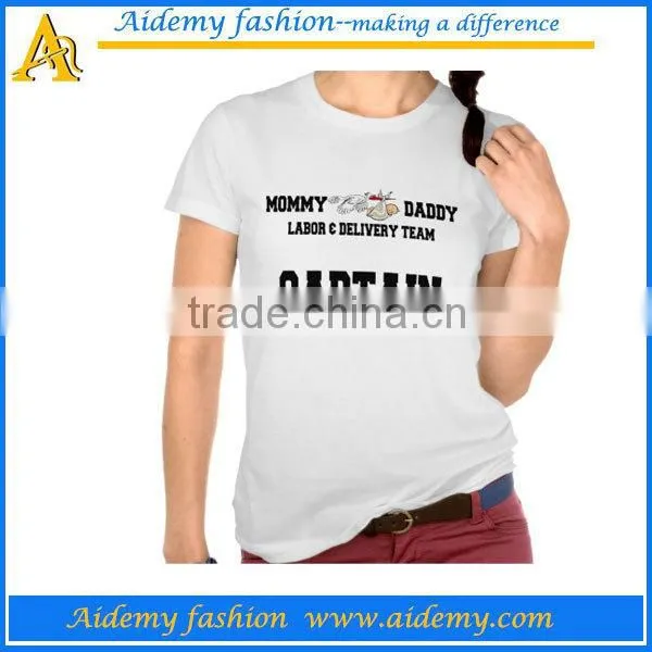 Ladies wholesale branded trendy 100% cotton wholesale blank maternity t shirts