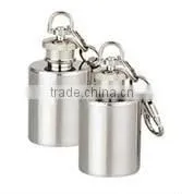 1OZ mini stainless steel hip flask with leather covered
