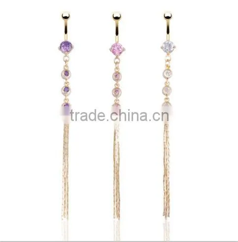 Women Sex Tassel zircon Bell Ring Navel Ring Sell