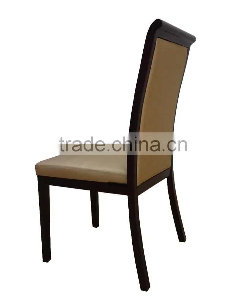Stackable Durable Wood look aluminum restaurant chair