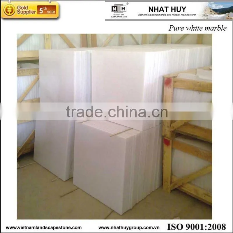 snow white marble polished