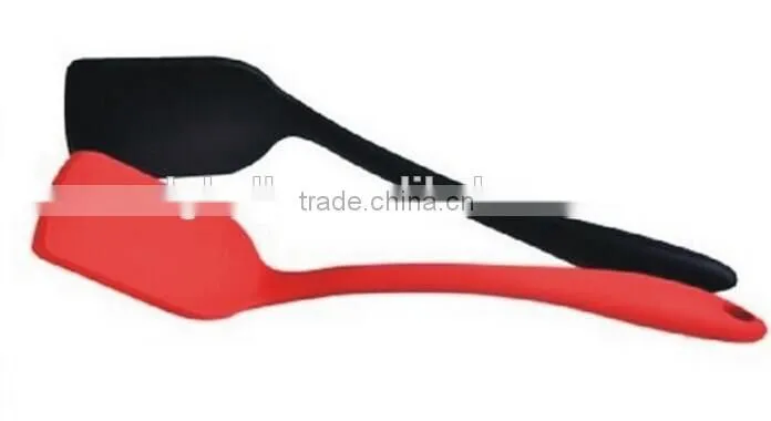 Food grade silicone kitchenware flexible cooking turner with stainless steel inserted