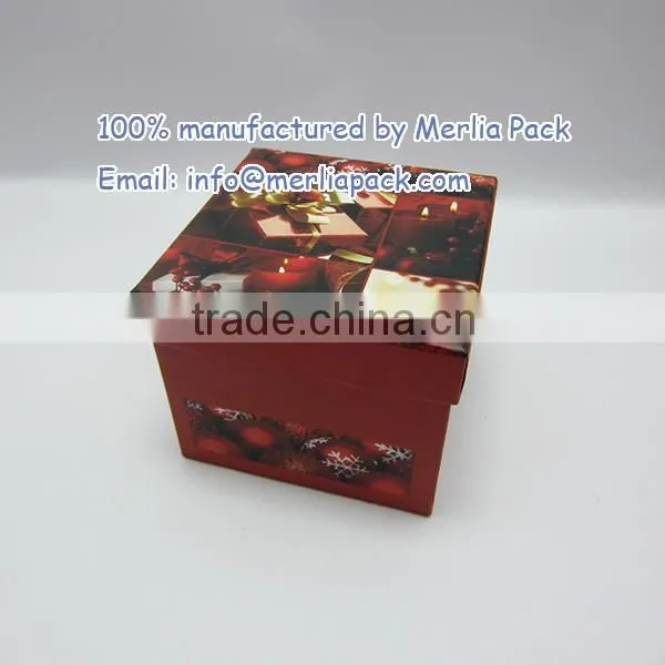 2016 Square Storage Cardboard Box Christmas Candles Home Decoration Boxes
