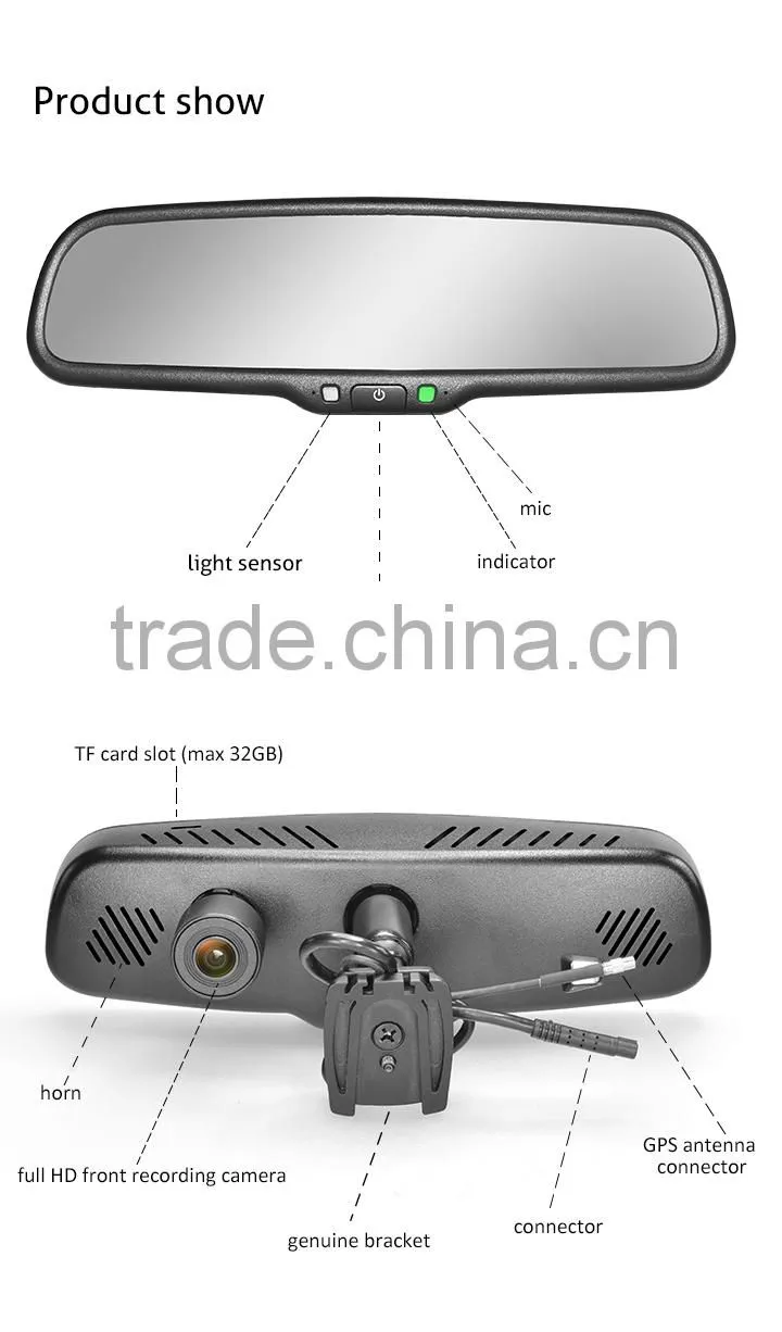 2015 high quality multifunction rearview mirror