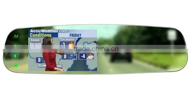 Germid car frameless rearview mirror monitor with mirror link function