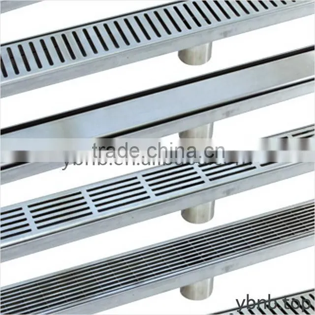 new polished 45mm 304 stainless steel bathroom floor linear shower drain