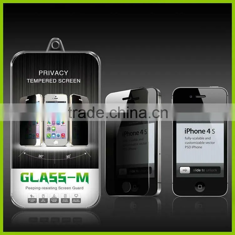 0.33mm 9H Privacy Tempered Glass Screen Guard For Apple iPhone 4/4S