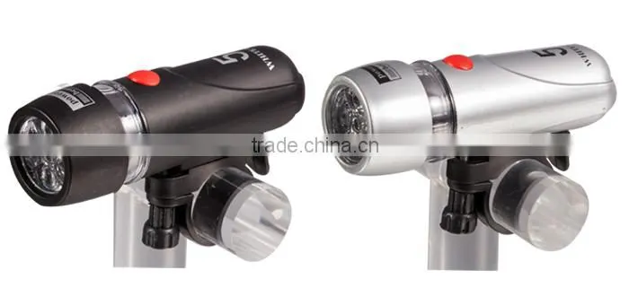 Wholesale bicycle light 5 LED plastic light for bike bicycle light set
