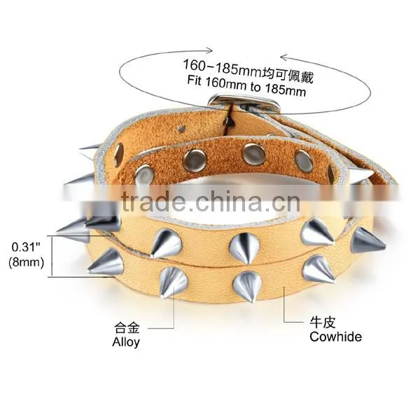 2016 Wholesale Rock Rivet Bracelet Design