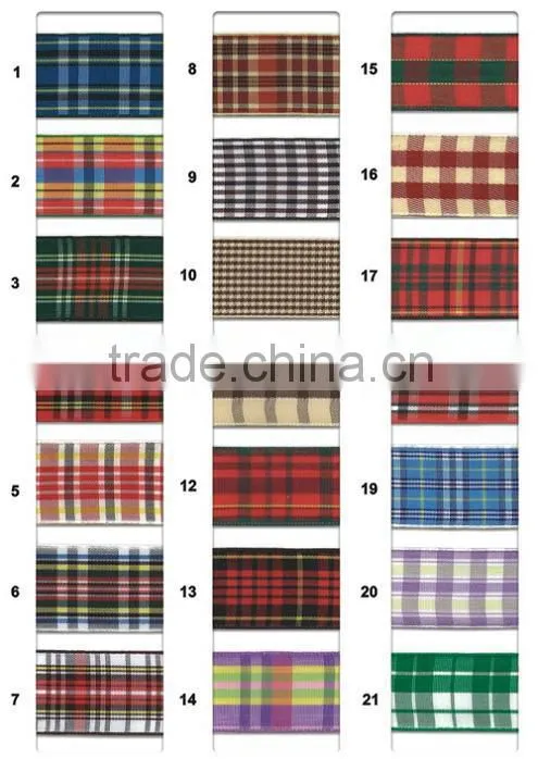 New Gingham grosgrain Ribbons ,mixed colors, 5/8" to 1-1/2" wide double side gingham,50 yard / roll.