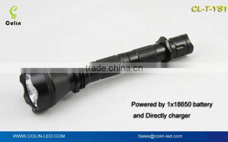 high brightness rechargeable led tactical flashlight