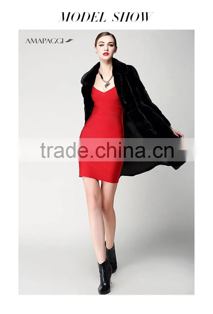 2015 popular winter real mink fur coat for womens