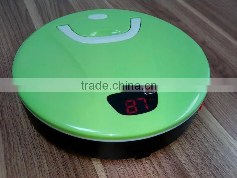 low cost Robotic vacuum cleaner sweeper with LED touch screen