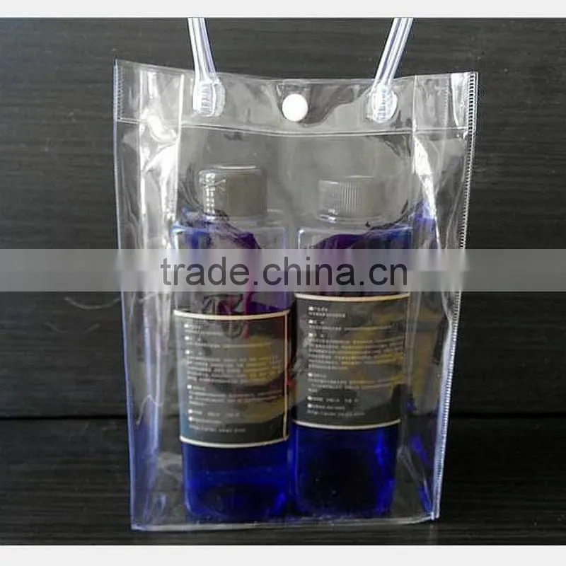 customized transparent waterproof new product pvc packing clear plastic custom pvc wine cooler bag