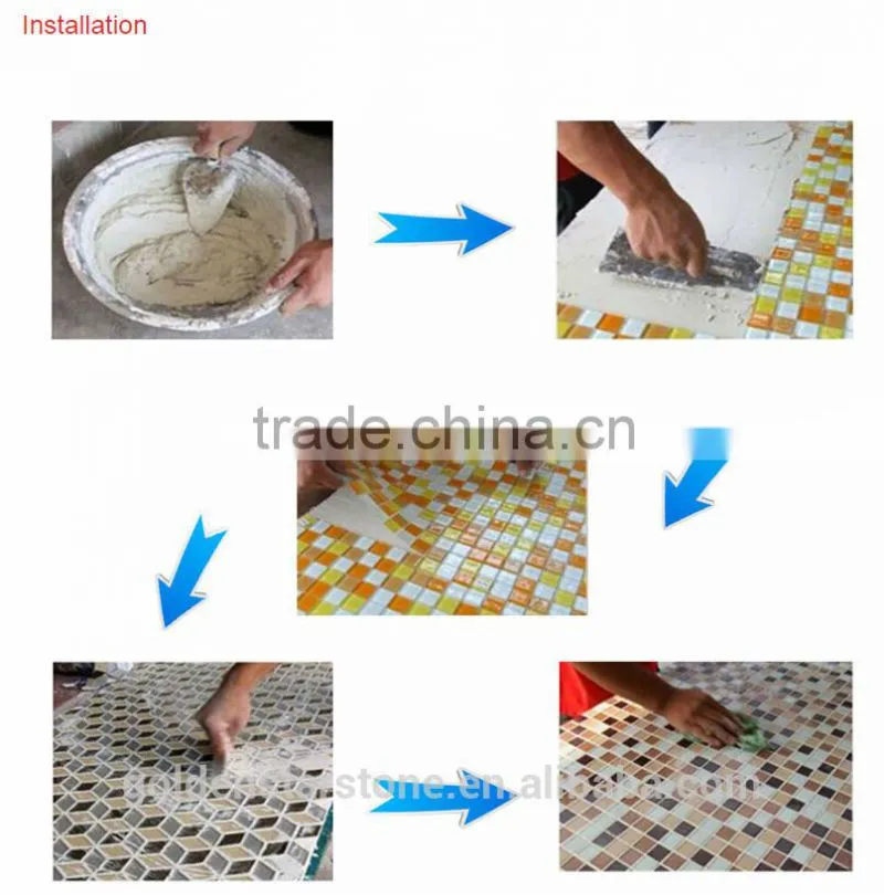 Golden honey slate mosaic and glass mosaic