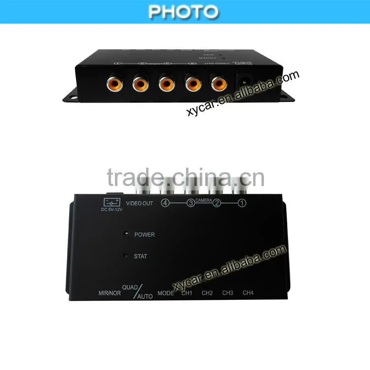 Hotsale Low price 4-channel Car camera control box car dvr, surround view cameras XY-6028