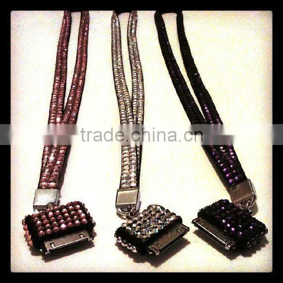 Colored Rhinestone Lanyards