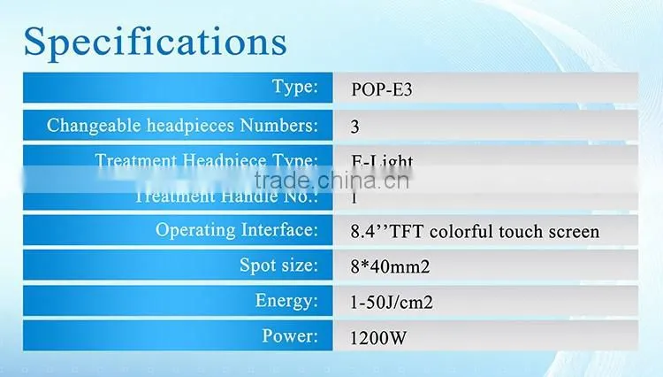 ipl rf shr1200W Hair Removal machine IPL Permanent OPT hair removal & skin care machine POP-E3 Beauty equipment IPL System 1200w
