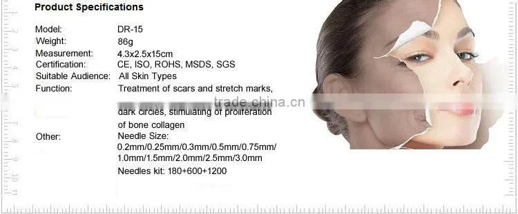 180/ 600/1200 pins derma roller 3 in 1 factory direct wholesale