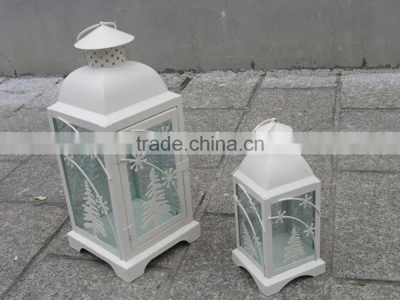 different size vintage wedding iron lantern candle holders