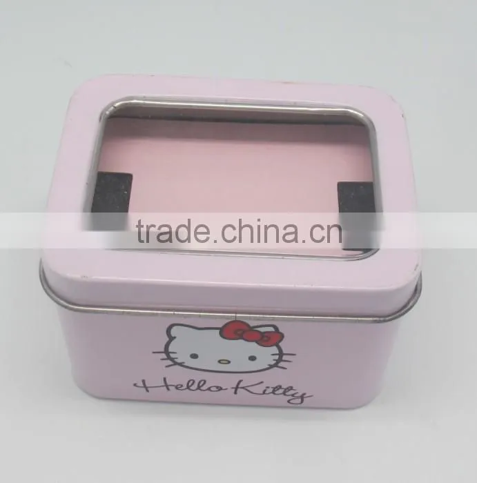 fashion and High quality cookie jar, custom cookie boxes, tin box for cookies metal cookie tins with window lid