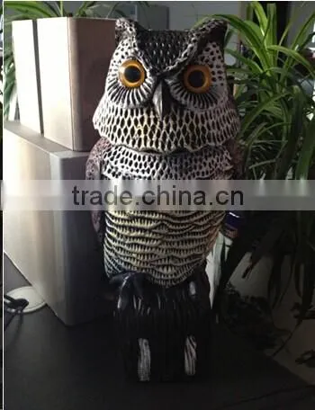 Decorative Outdoor Plastic Rotating head Bird Garden Defense Owl