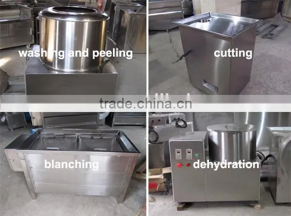 Full automatic frozen french fries maker/potato chips processing machine