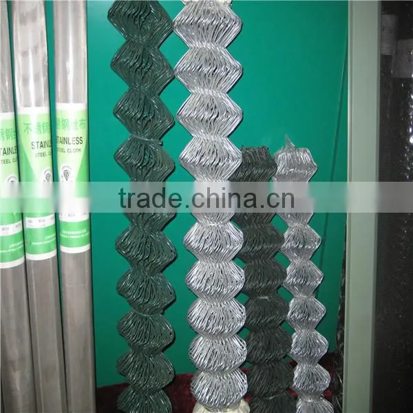 Wholesale Easy to relocate & stackable galvanized chain link fence/PVC Coated Chain Link Fence